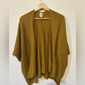 Akemi + Kin Anthropologie Open-Front Cardigan / Shawl in Golden Mustard -OS
